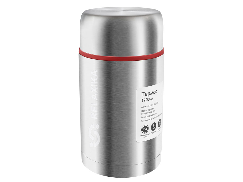 Термос для еды Relaxika «301» в чехле, 1200 мл