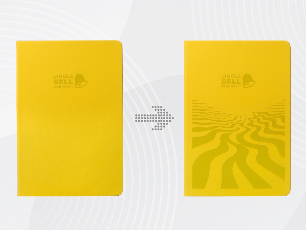 Бизнес-блокнот А5 «C2» soft-touch с УФ-печатью