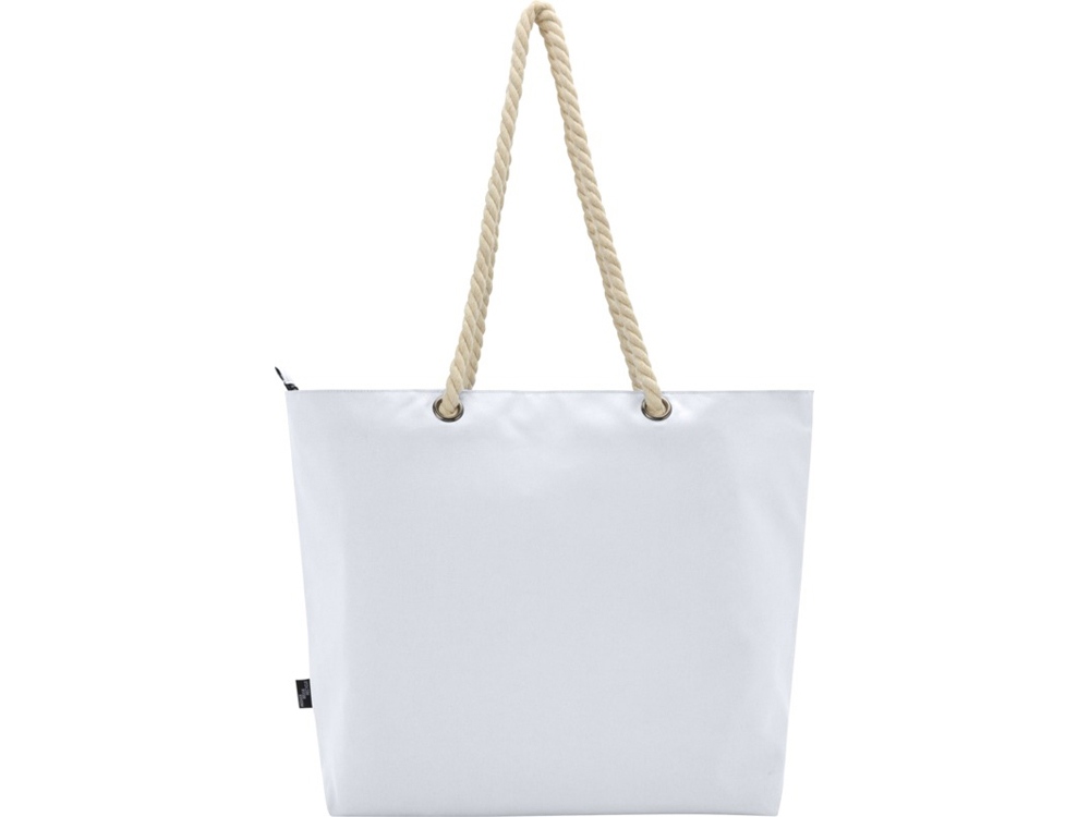 Пляжная сумка-холодильник Panama GRS из переработанных материалов с ручками-шнурками