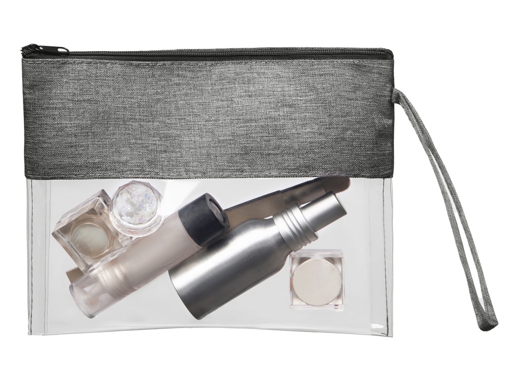 Прозрачная косметичка «Leony» из ПВХ и ткани