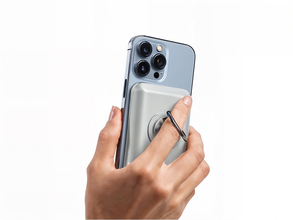 Магнитный беспроводной внешний аккумулятор с быстрой зарядкой QC/PD 20 Вт «MagnetIQ», 5000 mAh