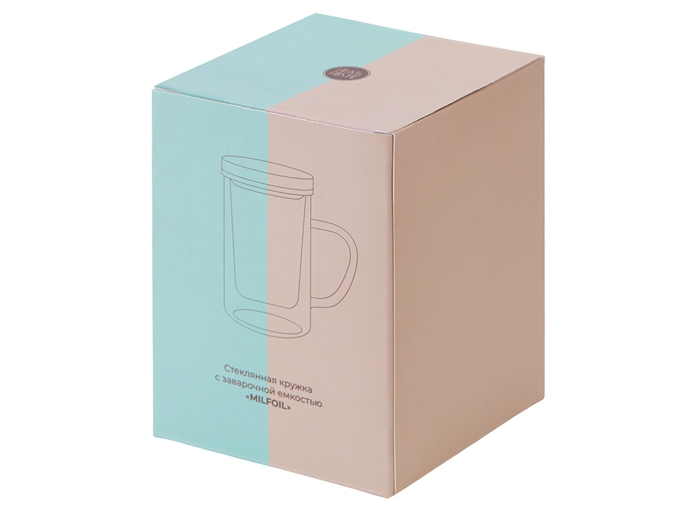 Стеклянная кружка с заварочной емкостью «Milfoil»