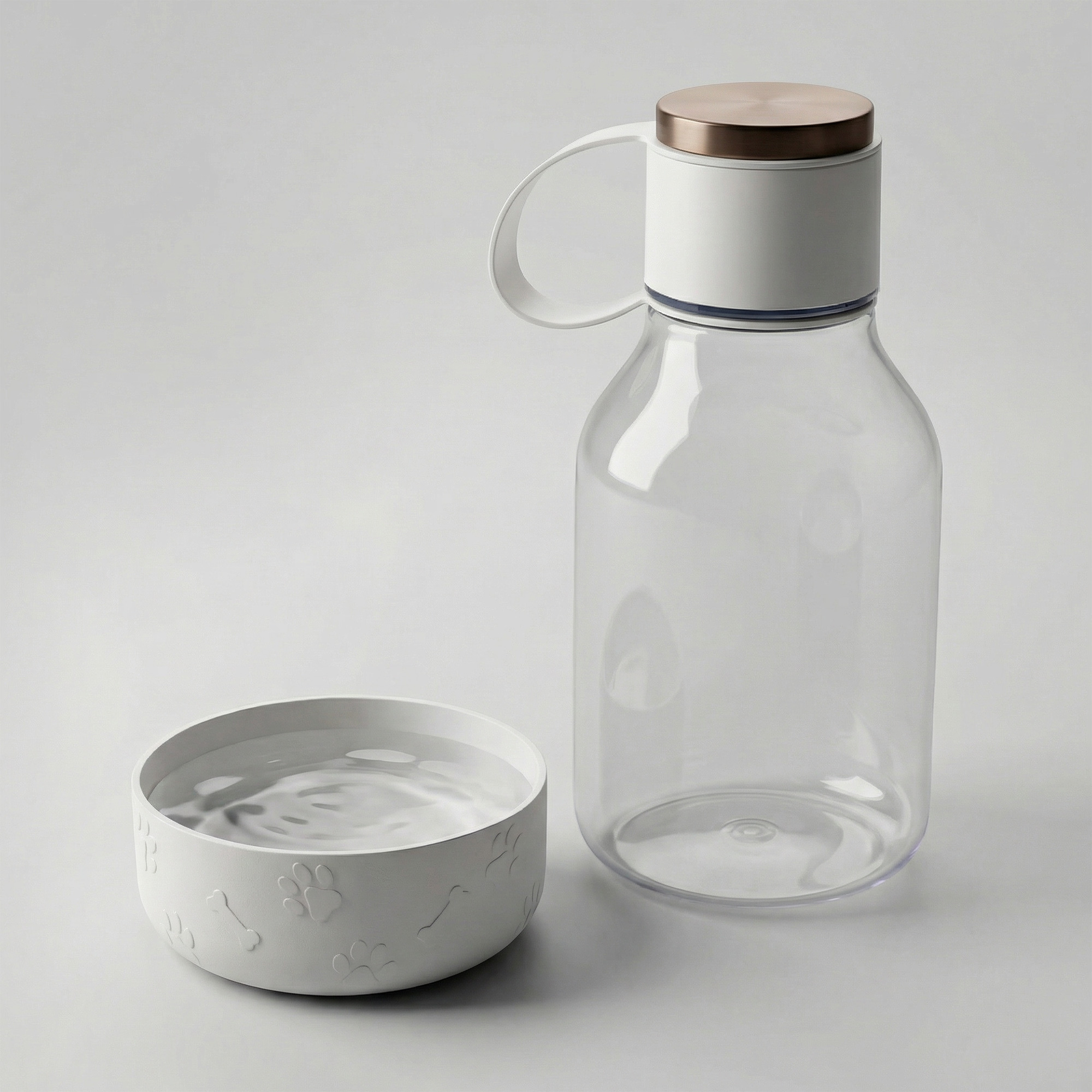 Бутылка для воды 2-в-1 «Dog Bowl Bottle» со съемной миской для питомцев, 1500 мл