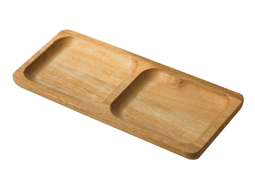 Менажница из акации с двумя секциями «Almond»