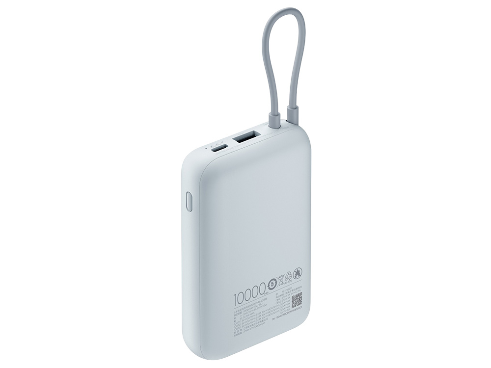 Внешний аккумулятор со встроенным кабелем Mi Power Bank (Integrated Cable), 10000 мАч