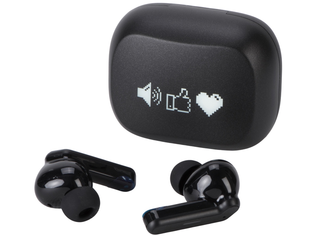 Беспроводные наушники с шумоподавлением ENC и подсветкой лого «Lites» с гравировкой