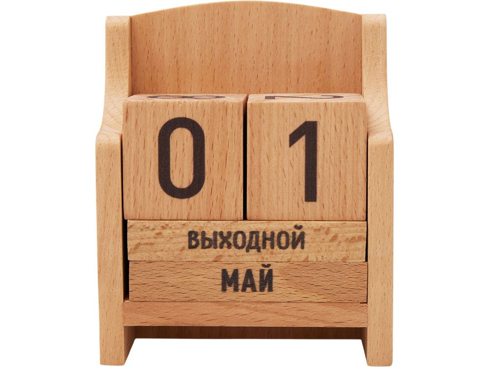 «Вечный» календарь из бука