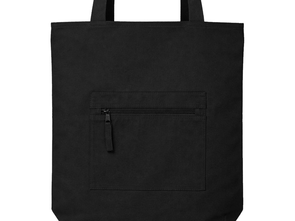 Сумка на молнии Zipper Neo из хлопка 280 г c карманом на молнии спереди