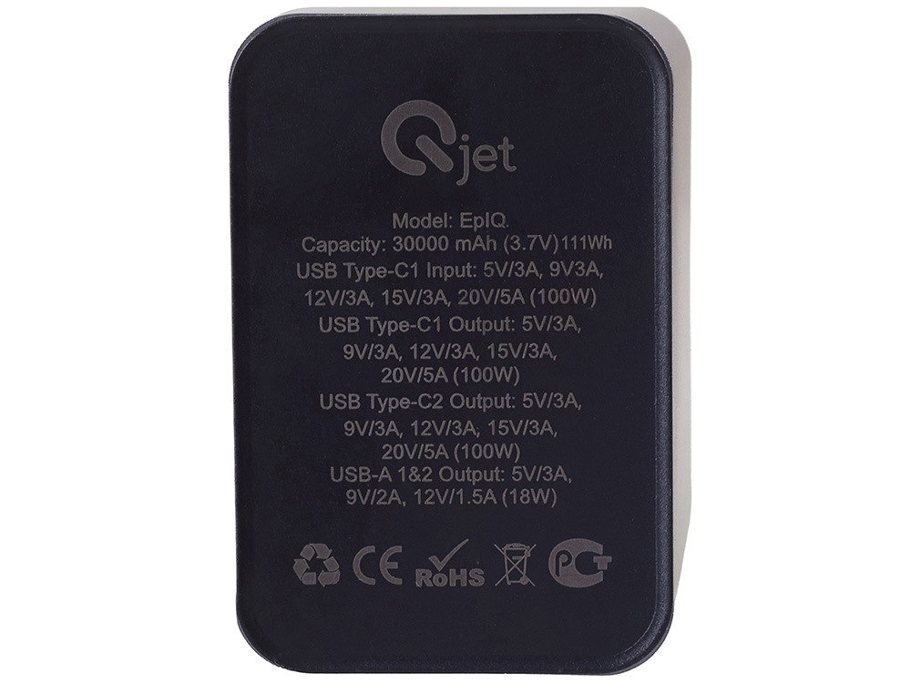 Внешний аккумулятор для ноутбуков «EpIQ», 100 Вт, 30000 mAh