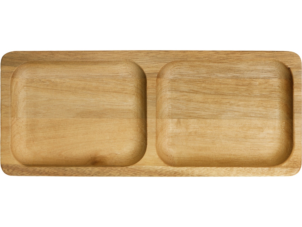 Менажница из акации с двумя секциями «Almond»