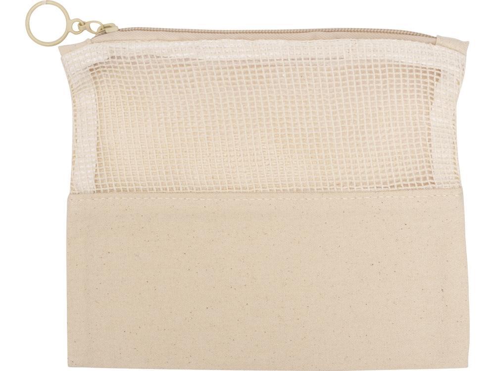 Косметичка «Mesh» хлопковая с сетчатой вставкой
