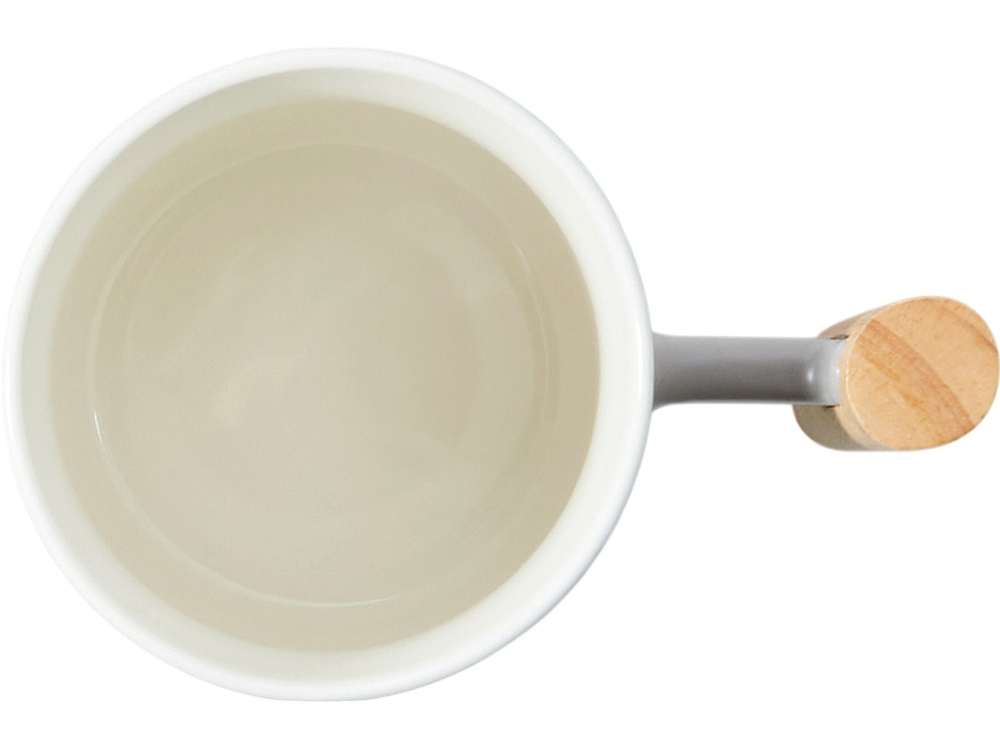 Кружка с ручкой и крышкой из каучукового дерева «Jeny»