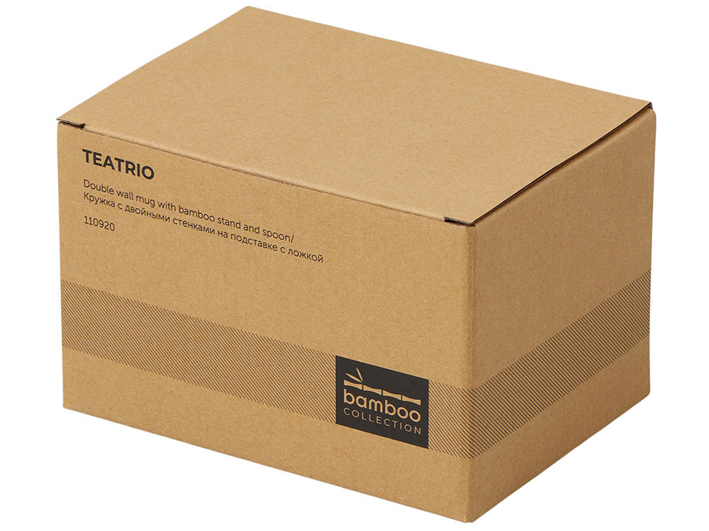 Кружка с двойными стенками на подставке с ложкой «Teatrio»