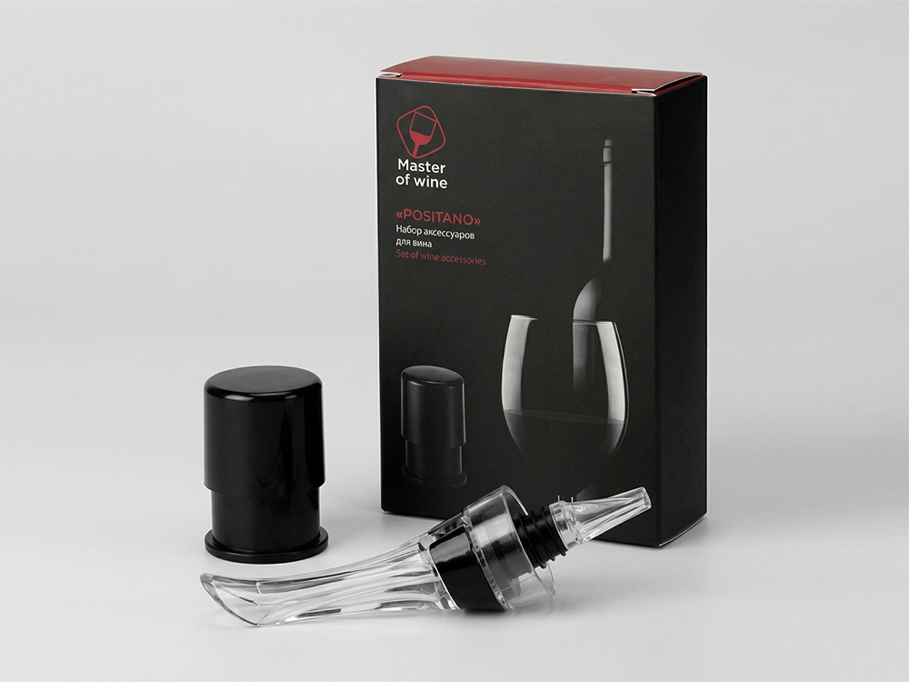 Набор для вина с аэратором и вакуумной пробкой «Positano»