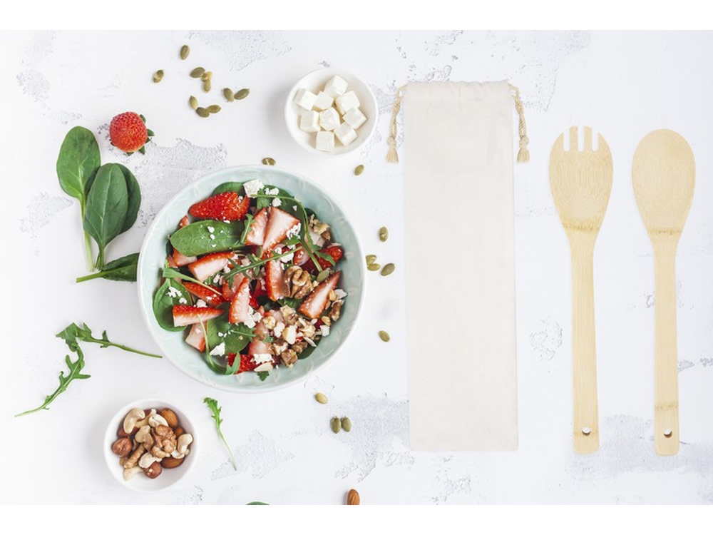 Набор из бамбуковой ложки и вилки «Endiv»