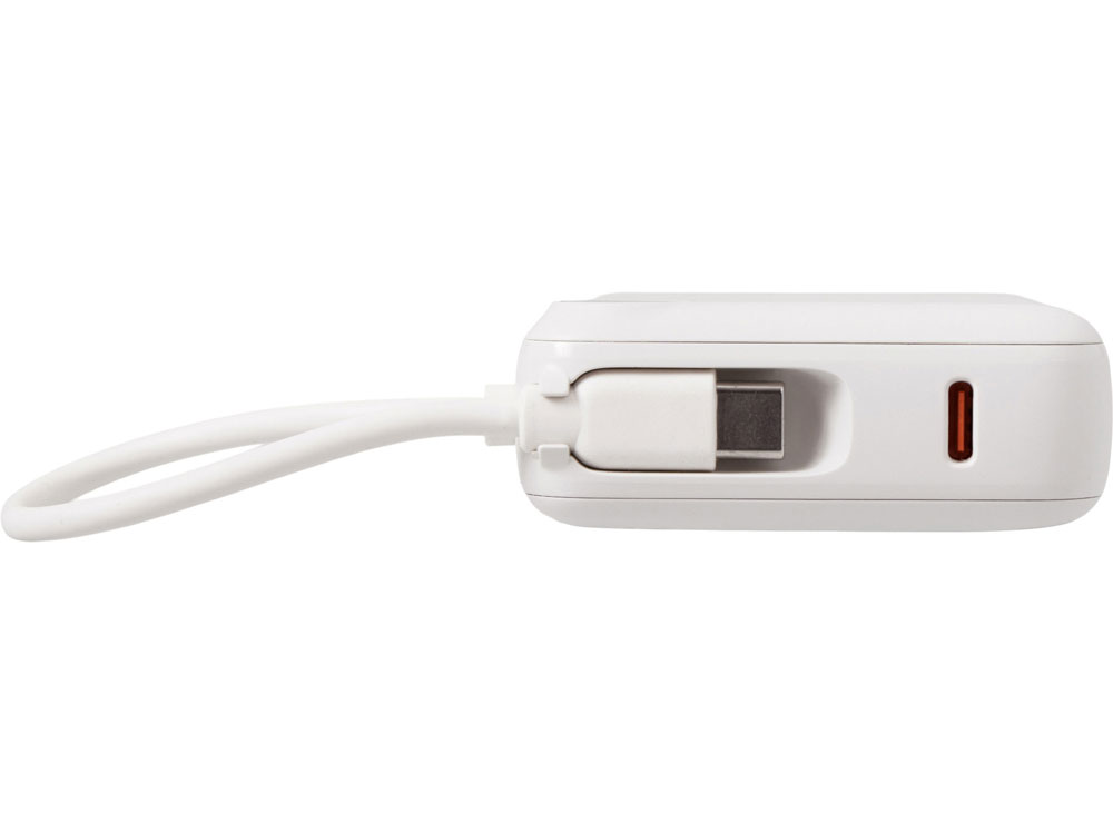 Внешний аккумулятор со встроенным кабелем «Liri», QC/PD, 10000 мАч