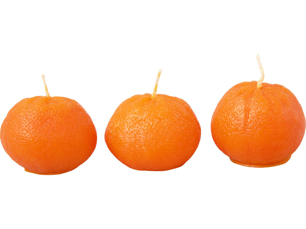 Набор свечей «Мандарины в сетке», без аромата