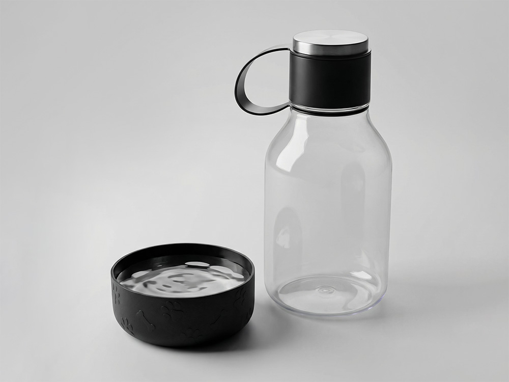 Бутылка для воды 2-в-1 «Dog Bowl Bottle» со съемной миской для питомцев, 1500 мл