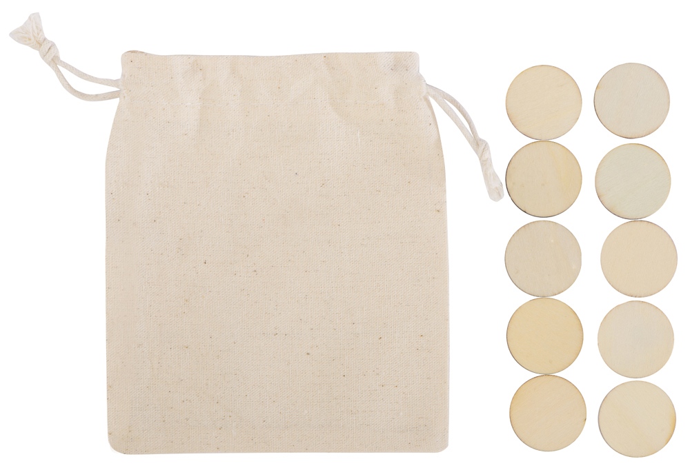 Деревянные крестики-нолики в мешочке «XO»