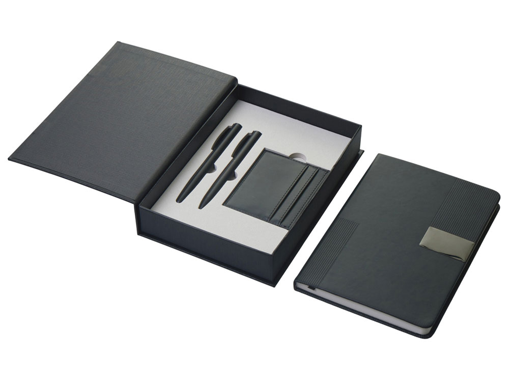 Подарочный набор «Goethe» с блокнотом А5, 2-мя ручками и картхолдером