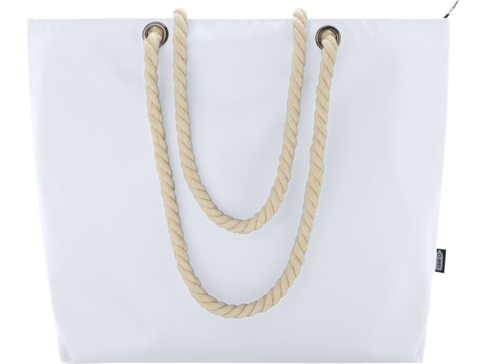 Пляжная сумка-холодильник Panama GRS из переработанных материалов с ручками-шнурками