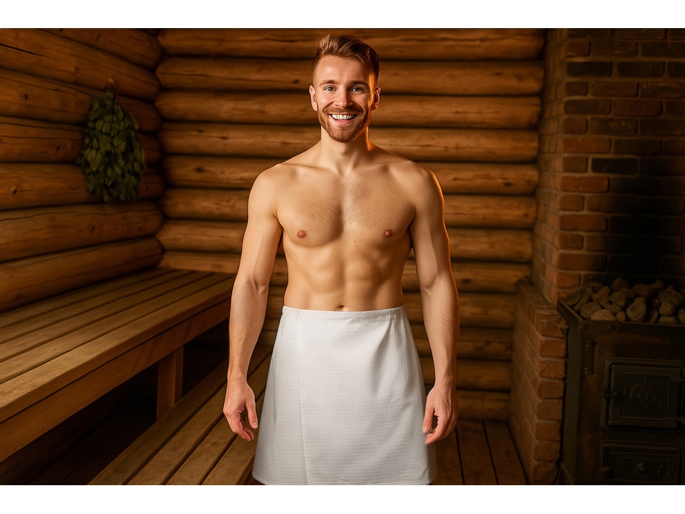 Килт для бани вафельный «Tranquil», мужской