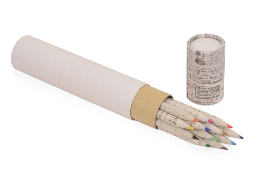 Набор цветных карандашей из "газетной бумаги" в тубе «News»
