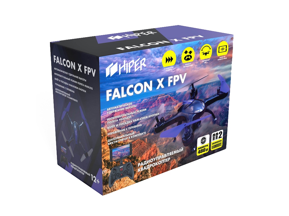 Радиоуправляемый квадрокоптер «FALCON X FPV»