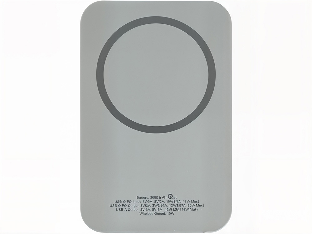 Магнитный беспроводной внешний аккумулятор с быстрой зарядкой QC/PD 20 Вт «MagnetIQ», 5000 mAh