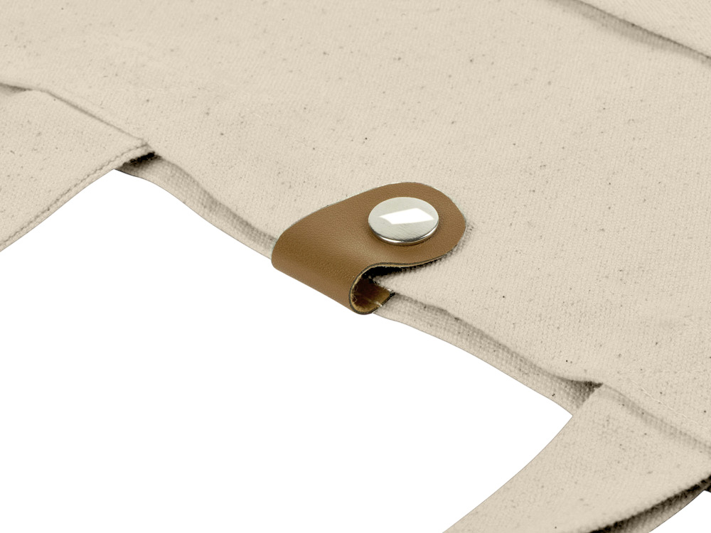 Cумка «Clip» из хлопка 340 г/м2 с застежкой из экокожи