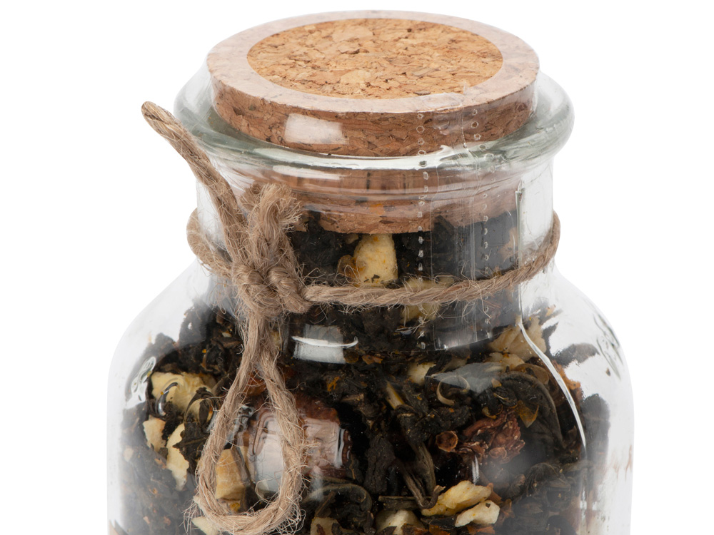 Чай зеленый с соком ананаса и кусочками яблока/облепихи