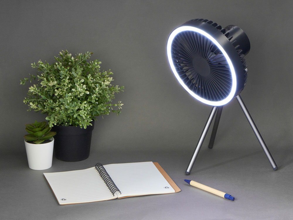 Портативный вентилятор с фонарем «Jon»