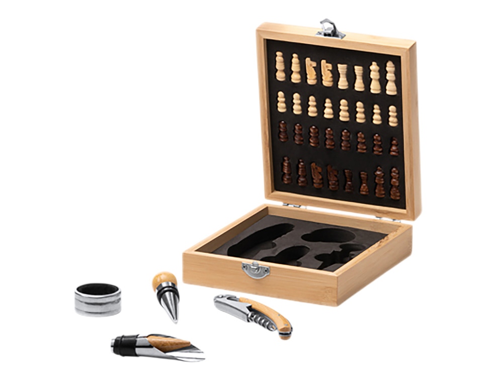 Набор для вина с шахматами «ФРЕСНО»