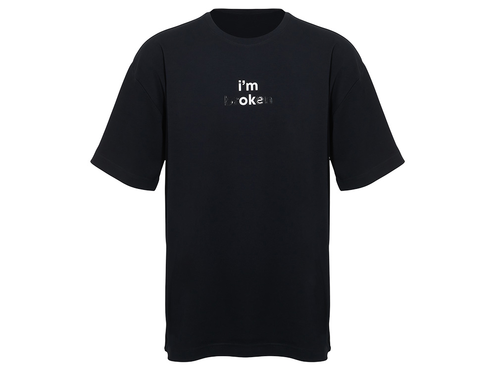 Футболка оверсайз «Vienna» унисекс с нанесением Трафарет Скульптура 2 цвета, размер S