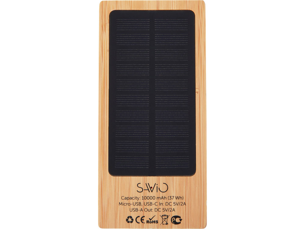 Внешний аккумулятор с подсветкой лого и солнечной панелью «Reedia S1», 10000 mAh