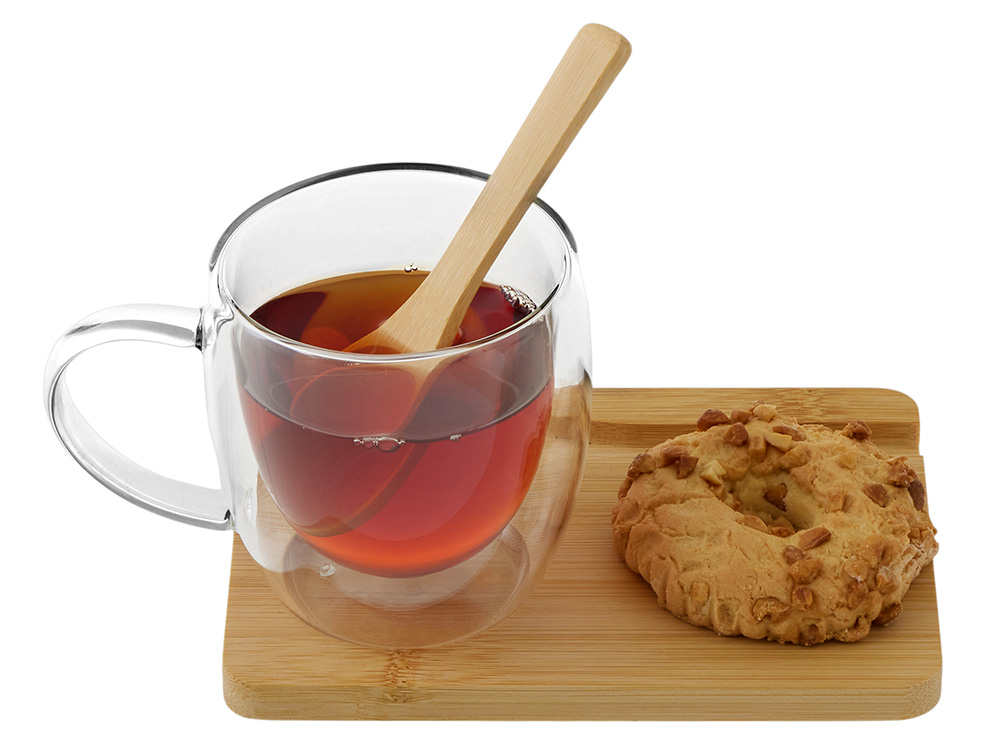 Кружка с двойными стенками на подставке с ложкой «Teatrio»