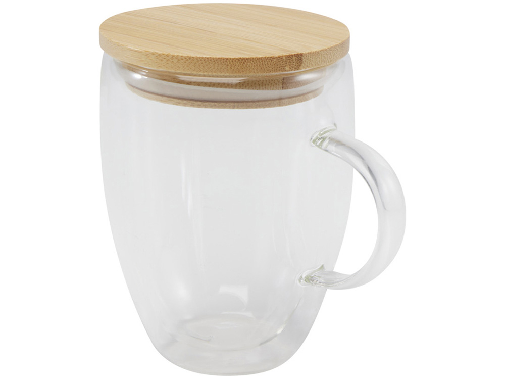 Кружка с бамбуковой крышкой «Leona»