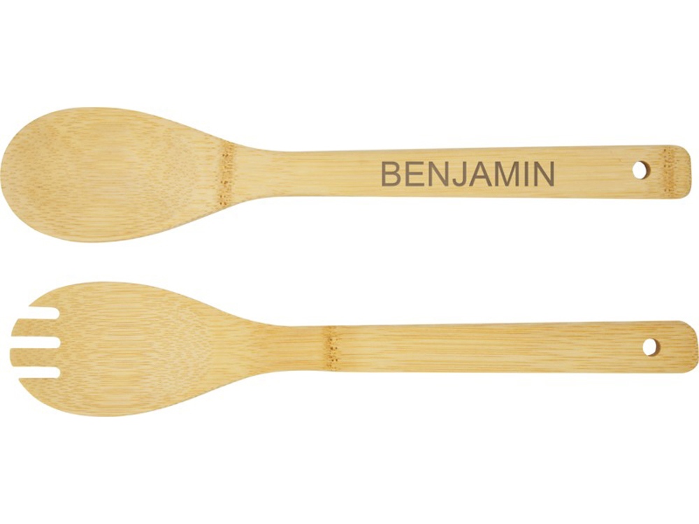 Бамбуковая салатница и приборы «Argulls»