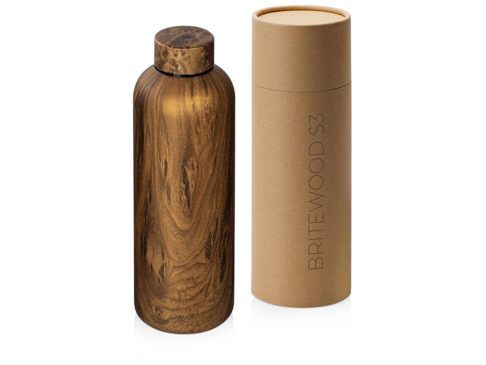 Вакуумная термобутылка «Britewood S3», 500 мл, крафтовый тубус