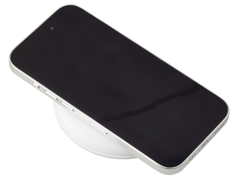 Беспроводное зарядное устройство «Disc» со встроенным кабелем 2 в 1