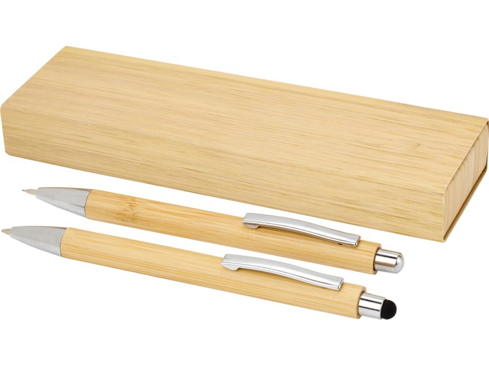 Подарочный набор «Oblys» с шариковой ручкой и механическим карандашом из бамбука