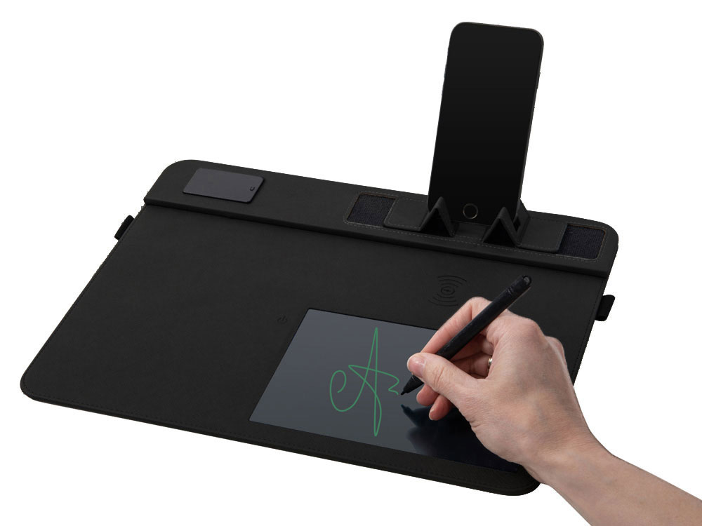 Многофункциональный коврик для мыши «Multi Pad» с беспроводной зарядкой и LCD экраном, 10 Вт