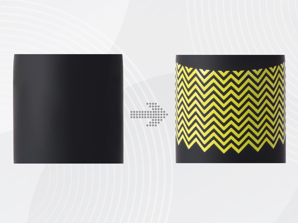 Вакуумная термобутылка «Vacuum bottle C1», soft touch,  с УФ-печатью