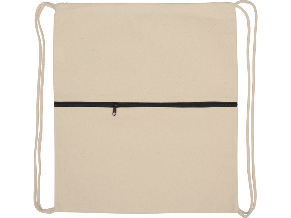 Рюкзак-мешок «Lark» из хлопка 180 г/м2 с цветной молнией