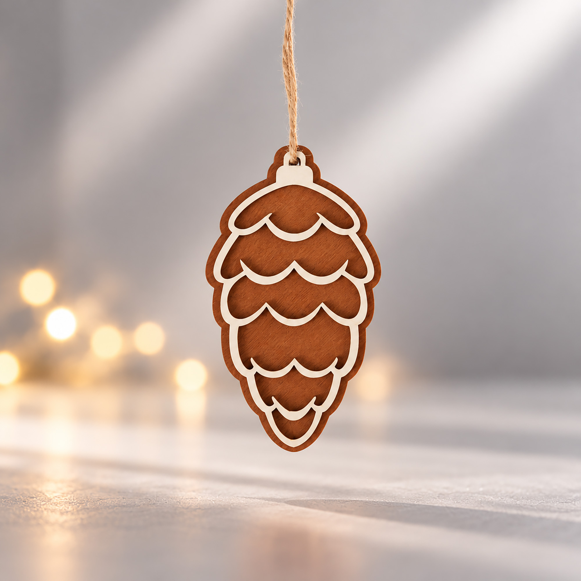 Деревянная подвеска на елку «Cedar»