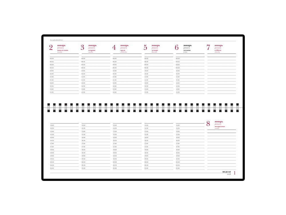 Планинг датированный «Velvet» на 2025 год