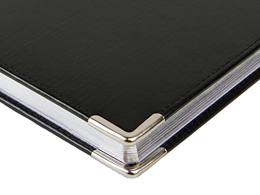 Ежедневник недатированный А5 «Sidney Nebraska» с серебряным срезом и уголками