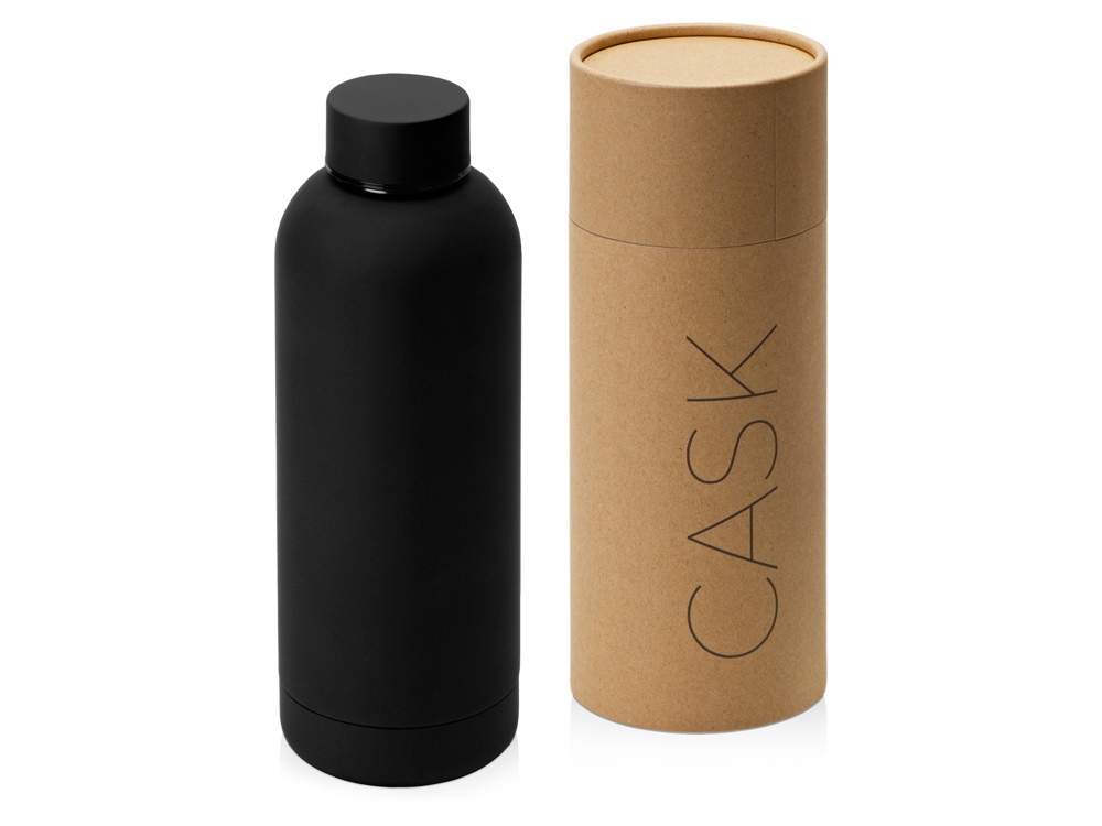 Вакуумная термобутылка с медной изоляцией «Cask», soft-touch, тубус, 500 мл