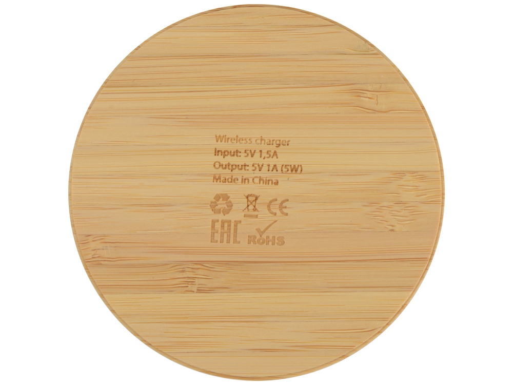 Беспроводное зарядное устройство из бамбука «Cap»