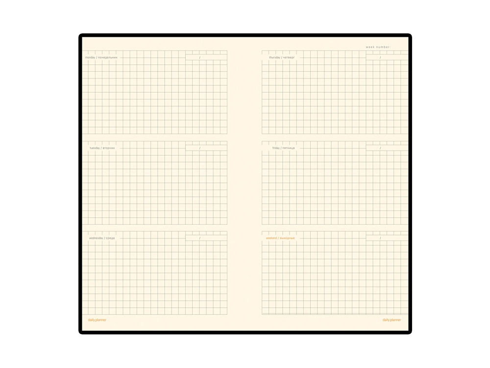 Еженедельник недатированный А6 «Metropol»